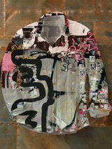 Herren Abstrakte Kunst Vintage Mode Freizeit hemd