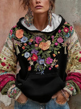 Frauen Brustkrebs Bewusstsein Blumen kunst Kapuzen Sweatshirt
