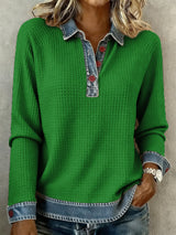 Einfaches Patchwork-Design für Damen gemütliches Top