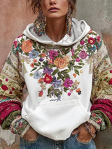 Frauen Brustkrebs Bewusstsein Blumen kunst Kapuzen Sweatshirt