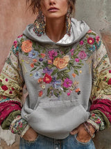 Frauen Brustkrebs Bewusstsein Blumen kunst Kapuzen Sweatshirt
