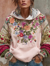 Frauen Brustkrebs Bewusstsein Blumen kunst Kapuzen Sweatshirt