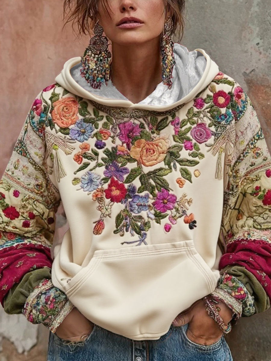 Frauen Brustkrebs Bewusstsein Blumen kunst Kapuzen Sweatshirt