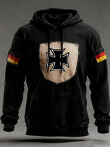 Herren Vintage Deutsche Flagge Kunstdruck Hoodie