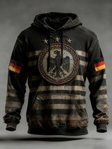 Herren Vintage Deutsche Flagge Kunstdruck Hoodie