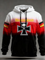 Herren Vintage Deutsche Flagge Kunstdruck Hoodie