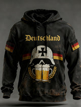 Herren Vintage Deutsche Flagge Kunstdruck Hoodie