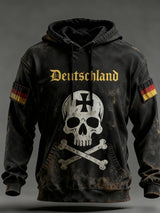 Herren Vintage Deutsche Flagge Kunstdruck Hoodie