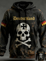 Herren Vintage Deutsche Flagge Kunstdruck Hoodie