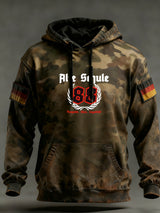 Herren Vintage Deutsche Flagge Kunstdruck Hoodie