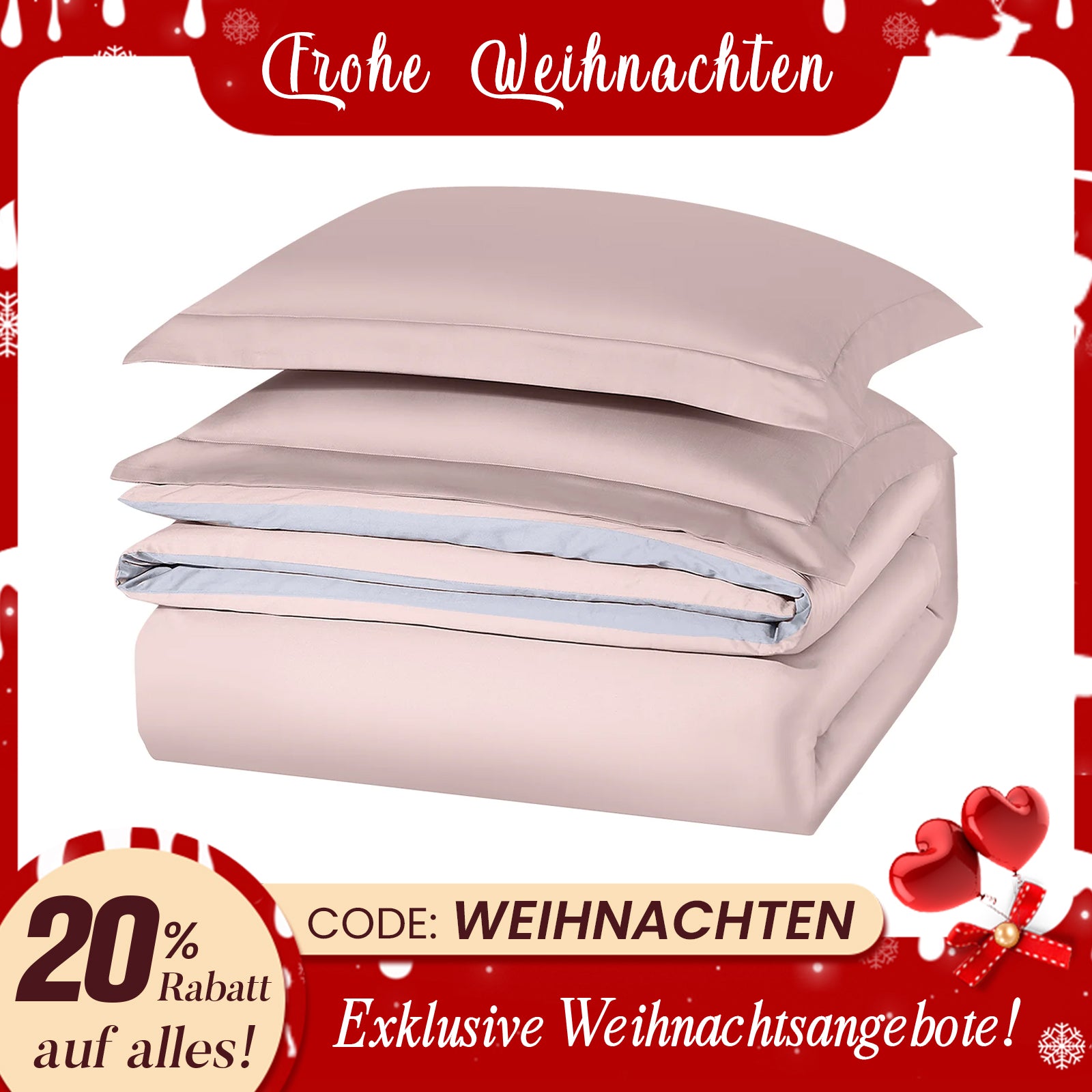 Bio-Baumwolle Bettwäsche 3-Set - LB18