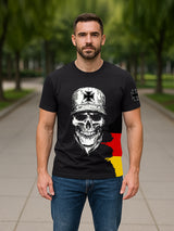 Herren T-Shirt mit Kreuz & Schädel Print – Baumwollmischung, lässiger Stil, perfekt für Alltag & Freizeit