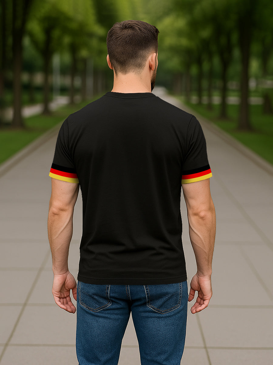 Herren T-Shirt mit Deutschland-Print – Kurzarm, Baumwollmischung, lässiger Stil für Alltag & Freizeit