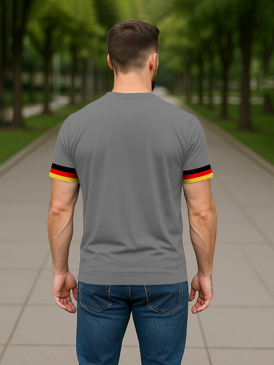 Herren T-Shirt mit Deutschland-Print – Kurzarm, Baumwollmischung, lässiger Stil für Alltag & Freizeit