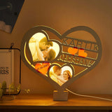 Personalisierte Foto Herz-Acryl-Lampe mit Hohlraum