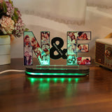 Personalisiertes Buchstaben Foto Acryl Lichtschild