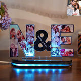 Personalisiertes Buchstaben Foto Acryl Lichtschild