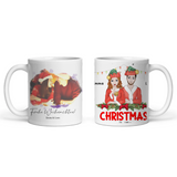 Lustige Tasse Frohe Weihnachten - Personalisierte Tasse