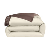 Zezzo Satin Baumwolle Bettwäsche Set 4-teilig - LB6 Khaki Dunkelbraun 