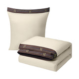 Zezzo Satin Baumwolle Bettwäsche Set 2-teilig - LB6 Khaki Dunkelbraun