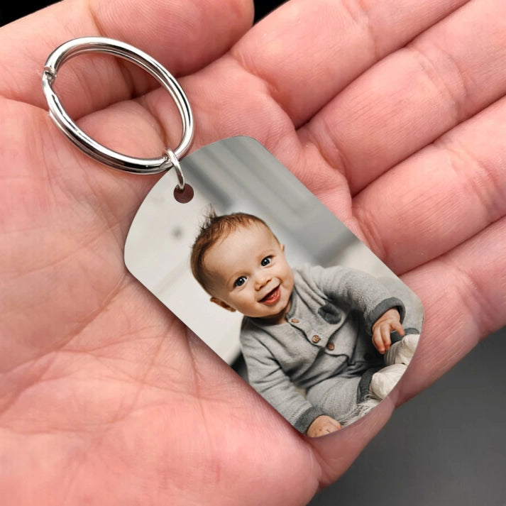 Personalisierte Geschenke – Personalisierter Foto & Name Schlüsselanhänger – Ich hab dich so lieb Mama – Persönliche Geschenk für Mutter