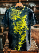 Herren Vintage T-Shirt mit Moos-Kliff-Print – Locker geschnittenes Freizeitshirt mit Rundhals