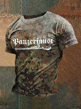 Männer Panzerfaust bedrucktes Kurzarm-T-Shirt