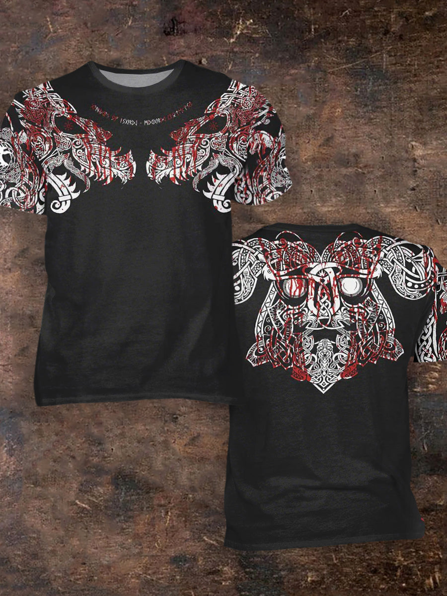 Herren Viking bedrucktes Kurzarm-T-Shirt