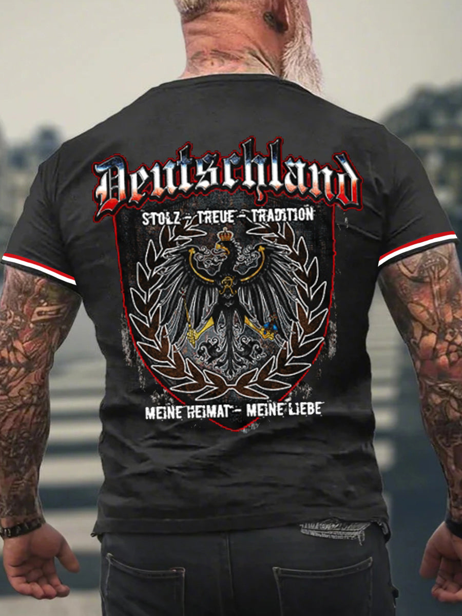 Männer Deutschland Meine Heimat Meine Liebe bedrucktes Kurzarm-T-Shirt