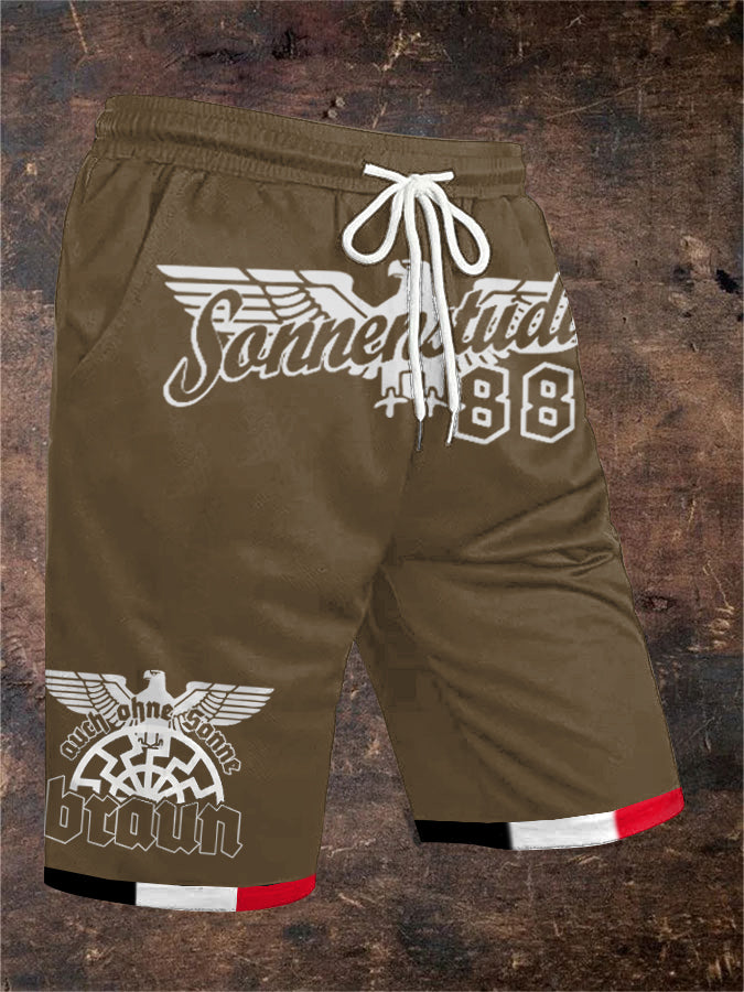Herren-Shorts Sonnen braun 88 Print