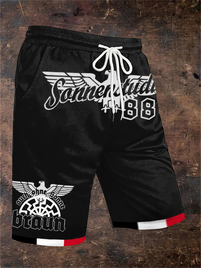 Herren-Shorts Sonnen braun 88 Print