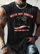 Herren Weißer Junge Sommer bedruckte Weste