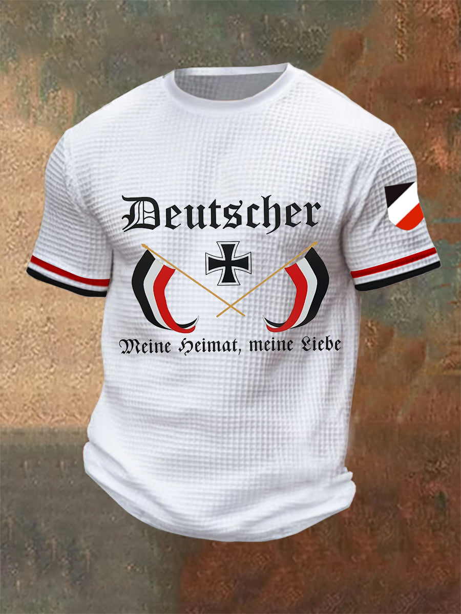 Herren Deutscher Durch Die Gnade Gottes Bedrucktes Kurzarm-T-Shirt