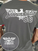 Männer Auch ohne Sonne Braun 88 bedrucktes Kurzarm-T-Shirt