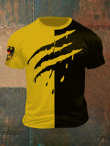 Unisex Klaue gedruckt Vintage Mode Kurzarm T-Shirt
