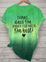 Damen T-Shirt zum Muttertag – Kurzarm & Baumwollmix als liebevolles Geschenk für Mama Grün / S