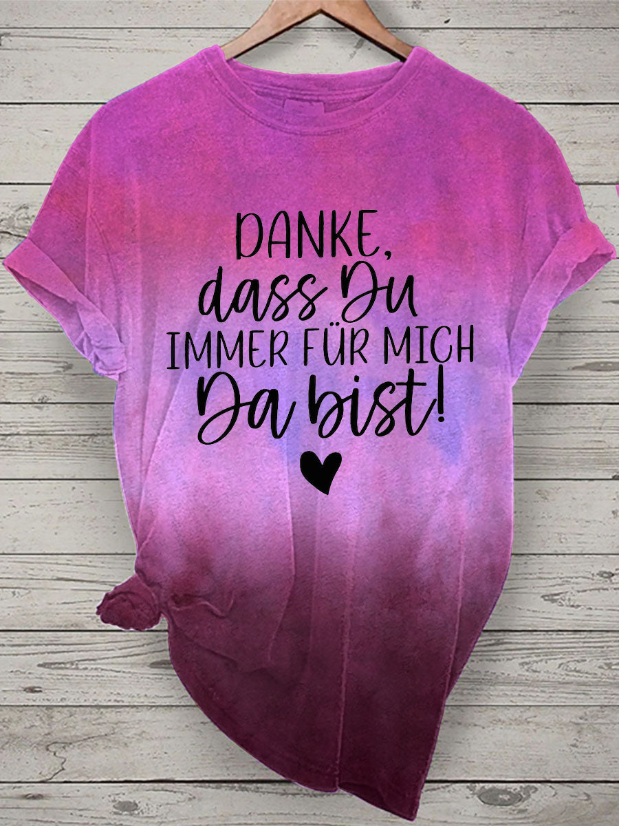 Damen T-Shirt zum Muttertag – Kurzarm & Baumwollmix als liebevolles Geschenk für Mama Rosenrot / S
