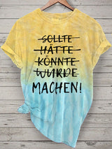 Damen T-Shirt mit Motiv „Einfach machen!“ – Kurzarmshirt mit inspirierendem Print für Alltag & Freizeit