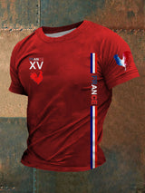 Herren-T-Shirt im Frankreich-Design – Kurzarmshirt mit sportlicher Coq-Grafik