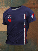 Herren-T-Shirt im Frankreich-Design – Kurzarmshirt mit sportlicher Coq-Grafik