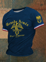 Herren T-Shirt mit "Grande Armée"-Print – Kurzarmshirt mit historischem Napoleon-Motiv