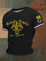 Herren T-Shirt mit "Grande Armée"-Print – Kurzarmshirt mit historischem Napoleon-Motiv