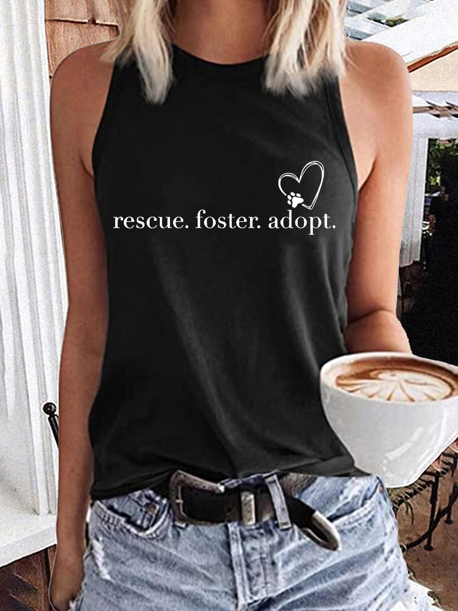 Damen Ärmelloses Tierschutz-Top mit Herz- und Pfoten-Print – Ideal für Sommer & Freizeit