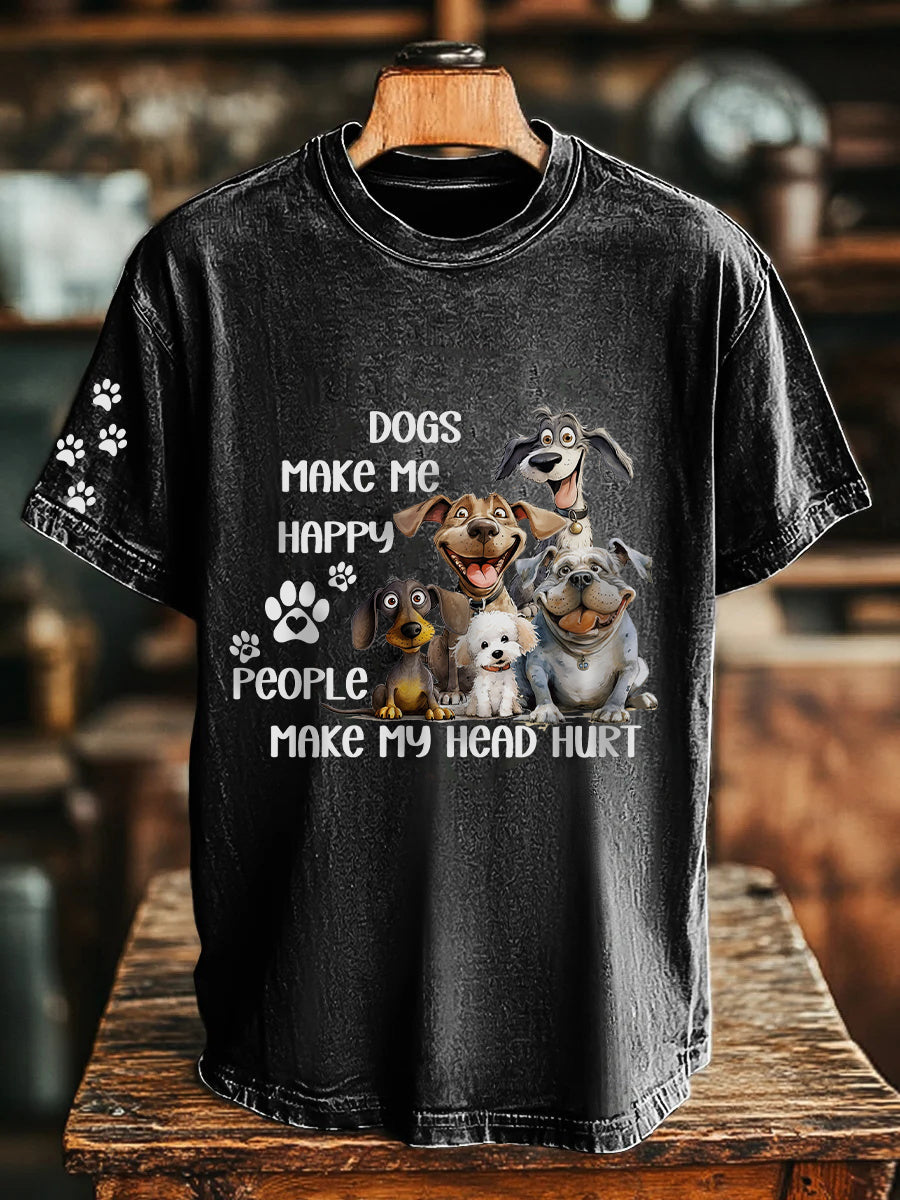 Unisex-T-Shirt mit Hunde-Motiv – Lustiges Shirt für Tierfreunde aus Baumwollmischung