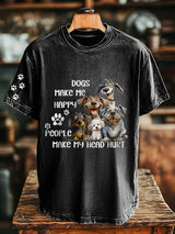 Unisex-T-Shirt mit Hunde-Motiv – Lustiges Shirt für Tierfreunde aus Baumwollmischung