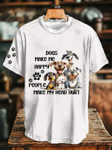 Unisex-T-Shirt mit Hunde-Motiv – Lustiges Shirt für Tierfreunde aus Baumwollmischung
