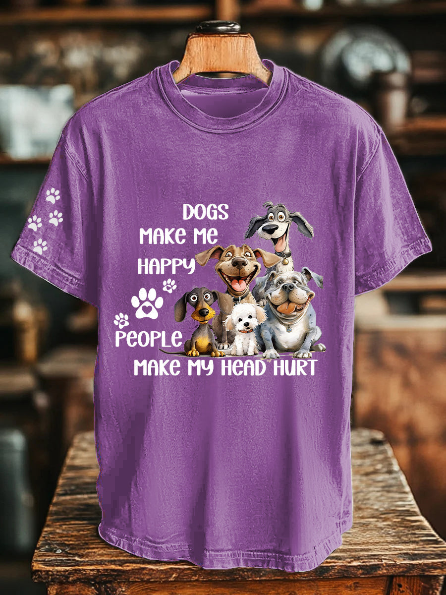 Unisex-T-Shirt mit Hunde-Motiv – Lustiges Shirt für Tierfreunde aus Baumwollmischung