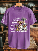 Unisex-T-Shirt mit Hunde-Motiv – Lustiges Shirt für Tierfreunde aus Baumwollmischung