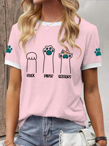 Damen Stein Papier Schere Katzen pfote T-Shirts