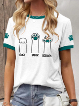 Damen Stein Papier Schere Katzen pfote T-Shirts